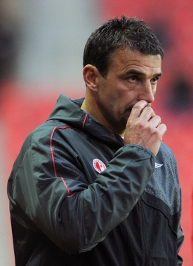 Trenér Slavie Michal Petrouš.