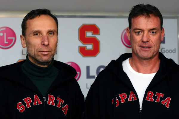 Nové trenérské duo na Spartě - Miloslav Hořava a Radim Rulík.