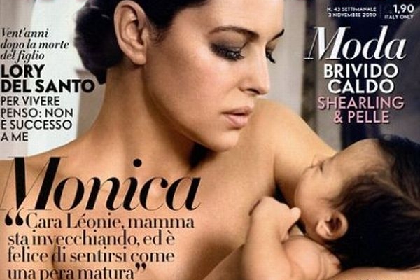 Herečka Monica Bellucciová se svou druhorozenou dcerou.