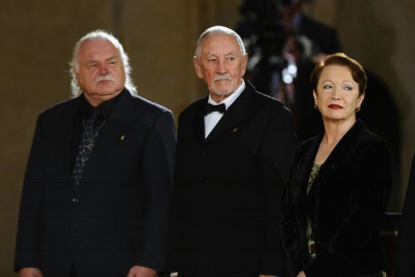 Milan Knížák, Miroslav Kutílek a Hana Maciuchová.