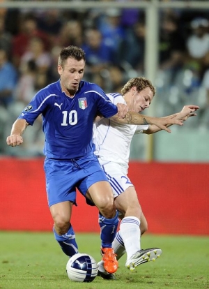 Cassano v italské reprezentaci. 