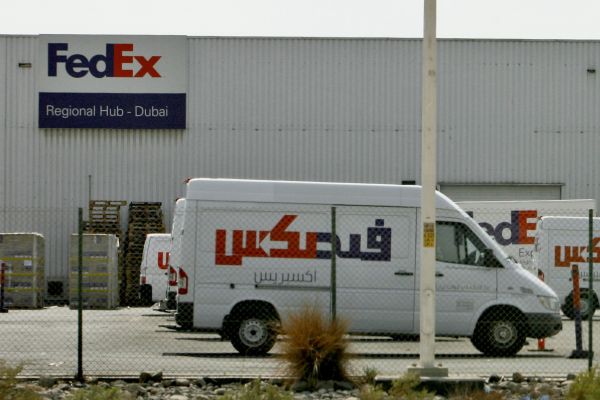 Pobočka FedEx v Dubaji, kde zadrželi jednu z výbušnin.
