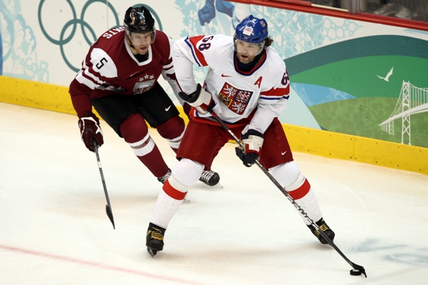 Jaromír Jágr během olympijských her ve Vancouveru.