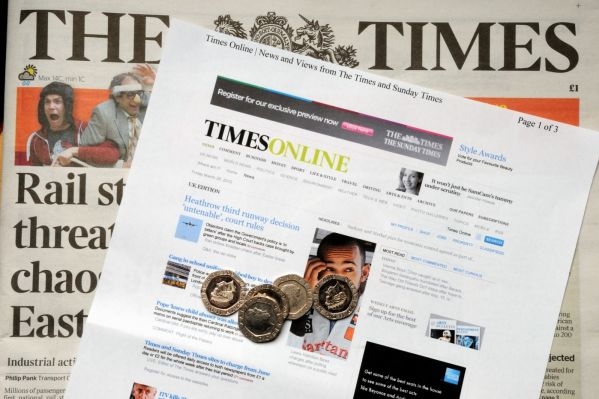 Web deníku The Times se uzavřel všem, kteří nechtějí platit.