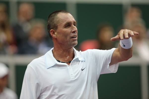 Ivan Lendl při ostravské exhibici.