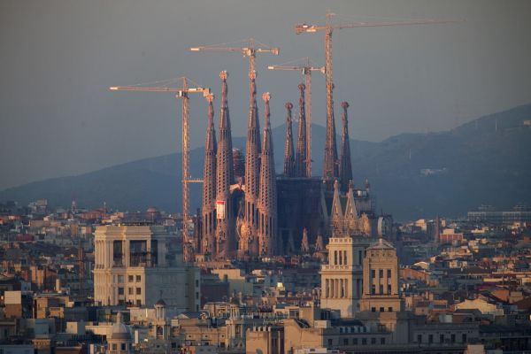 Chrám Antonia Gaudího Sagrada Família v Barceloně.