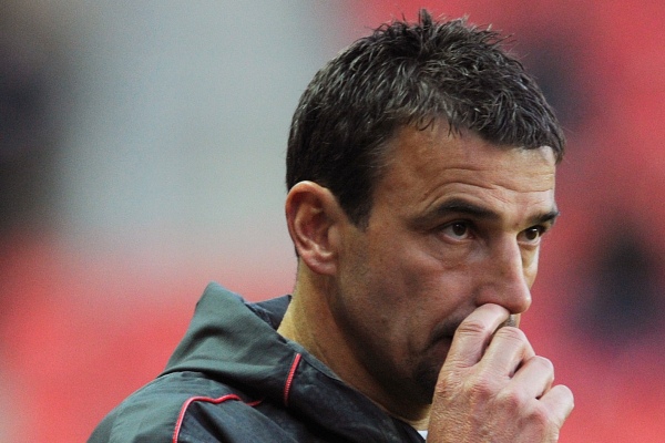 Kouč Slavie Michal Petrouš.
