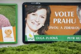 Předsedkyně Demokratické strany zelených visela na každém rohu.