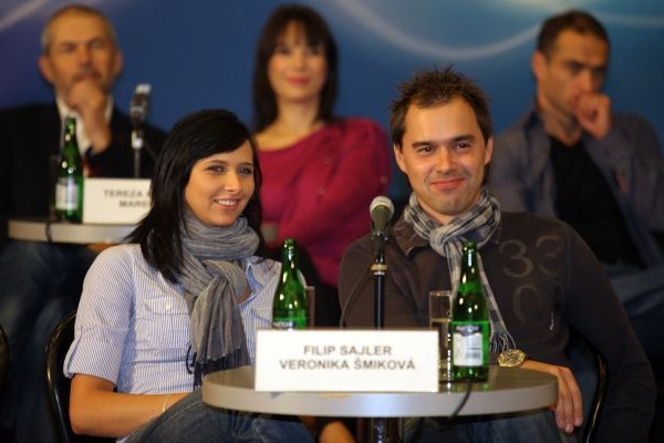 Kuchař Filip Sajler s taneční partnerkou Veronikou Šmikovou.