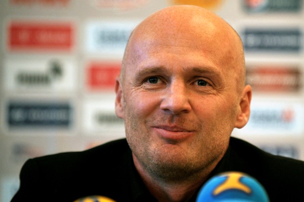 Michal Bílek na pondělní tiskové konferenci.