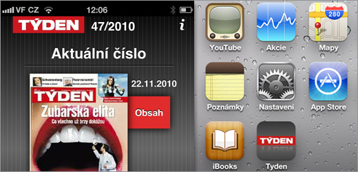 Časopis TÝDEN si můžete přečíst ve svém iPhonu.