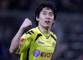 Hvězda Borussie Dortmund Shinji Kagawa.