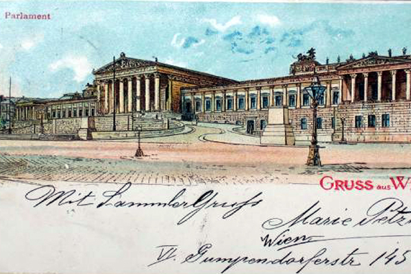 Vídeňská rada čili rakouský parlament ve Vídni. Tady 2. listopadu 1910 pronesl svoji nudnou řeč premiér Richard Bienerth. Vídeňská rada čili rakouský parlament ve Vídni. Tady 2. listopadu 1910 pronesl svoji nudnou řeč premiér Richard Bienerth.
