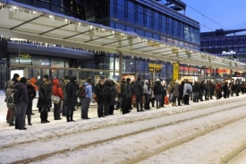 V Německu způsobilo počasí ještě větší problémy, například v Drážďanech.