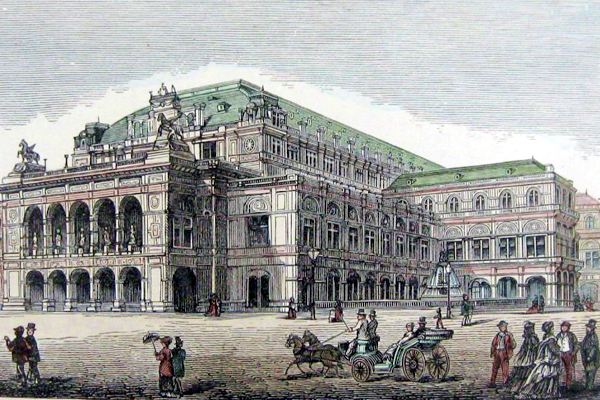 Dvorní opera ve Vídni, tady v prosinci 1910 stávkoval mužský sbor. 