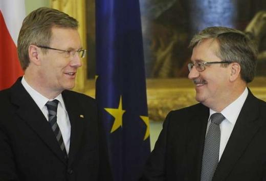 Německý a polský prezident ve Varšavě.