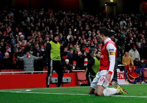 Útočník Arsenalu Robin Van Persie.