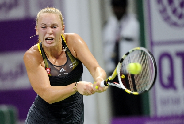 Světová jednička Caroline Wozniacká z Dánska. Světová jednička Caroline Wozniacká z Dánska.