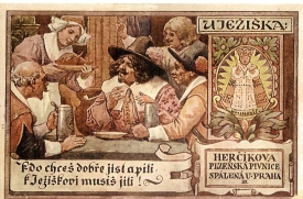 Restaurace U Ježíška ve Spálené ulici. 