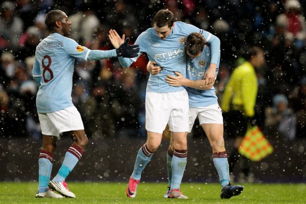 Radost hráčů Manchesteru City.
