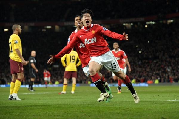 O vítězství United rozhodl svou přesnou trefou Park Ji-Sung.