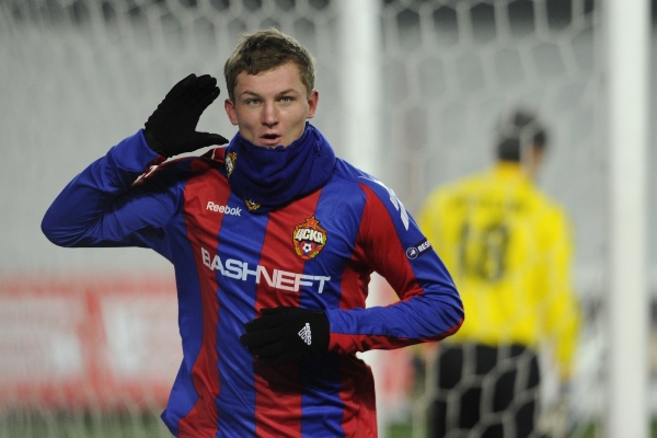 Tomáš Necid v dresu CSKA Moskva.