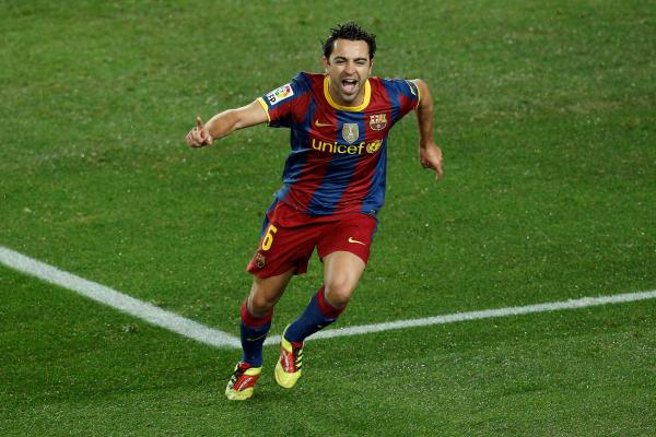 Záložník Barcelony Xavi Hernández.