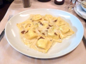 Ravioly s lanýži. 