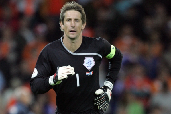 Brankář Manchesteru United Edwin Van der Sar.