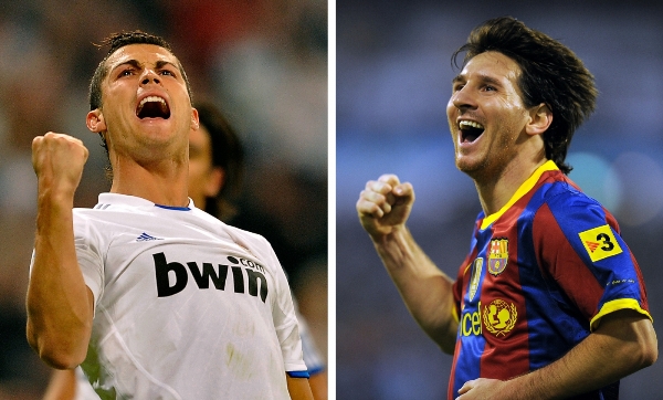 Cristiano Ronaldo (vlevo) a Lionel Messi.