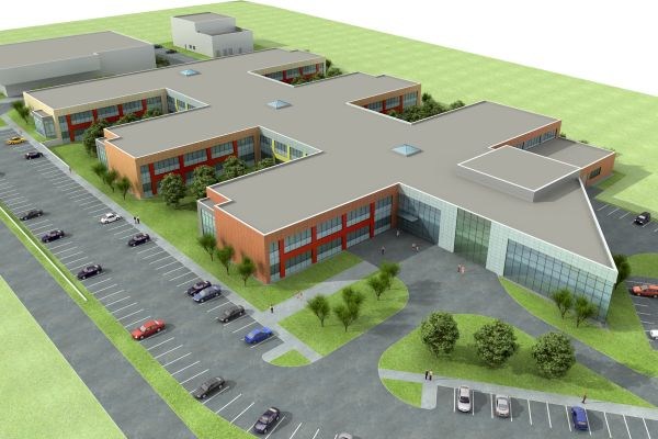 Plánované biotechnologické a biomedicínské centrum BIOCEV.