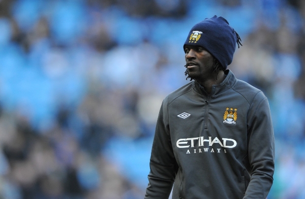 Fotbalový útočník Manchesteru City Emmanuel Adebayor.