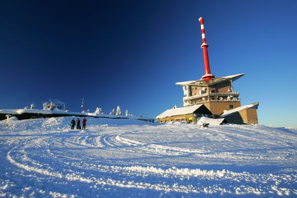 Prosincová zima na Lysé hoře.