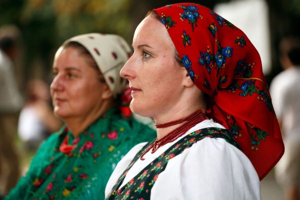 Maďarské folklorní tanečnice v Bratislavě.