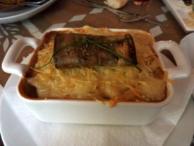 Vegetariánská musaka s lilky.