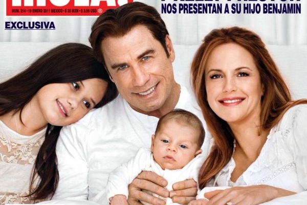 John Travolta s rodinou.
