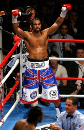 David Haye po vítězství nad Audleym Harrisonem.