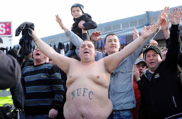 Fanoušci Newcastlu United.