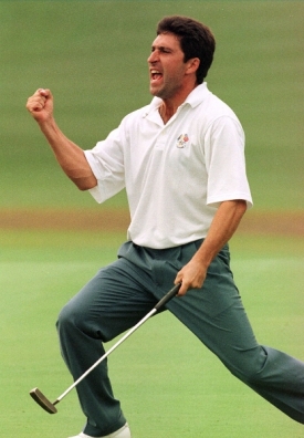 José María Olazábal v roce 1997, kdy byl oporou rydercupového týmu ve španělské Valderramě.