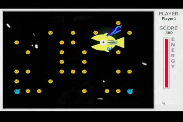 V klasické hře Pac-man ovládá hráč prvoka pomocí změny polarity elektrického pole. V klasické hře Pac-man ovládá hráč prvoka pomocí změny polarity elektrického pole.