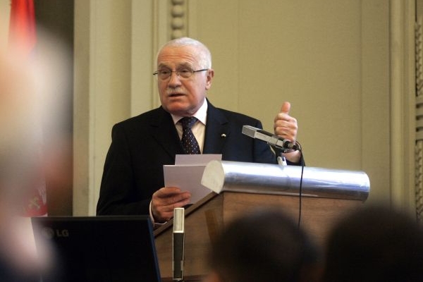 Prezident České republiky Václav Klaus.