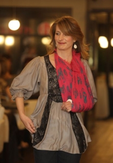 Anna Polívková na módní přehlídce.
