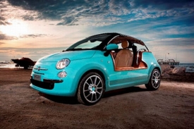 Fiat 500 a jeho plážová varianta.