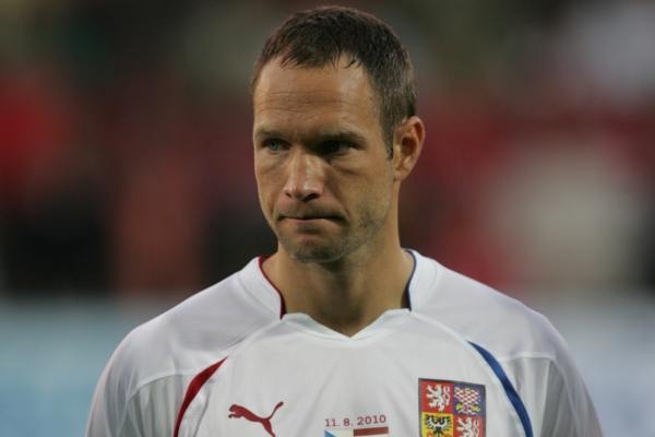 Jan Polák v reprezentačním dresu.