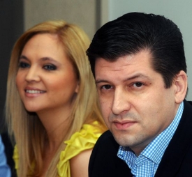 Generální ředitel Novy Jan Andruško s programovou ředitelkou Alex Ruzek.