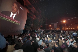 Obamův projev sledovali i na náměstí Tahrír.