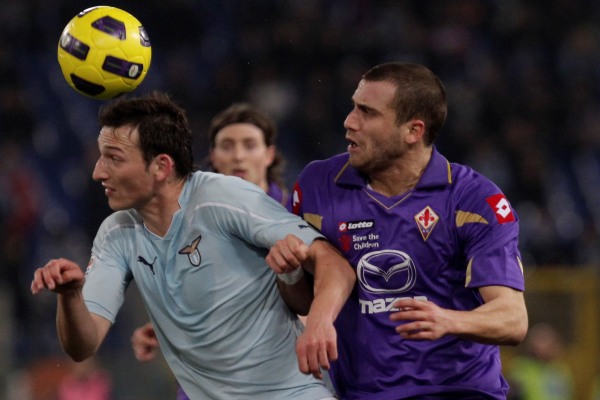 Libor Kozák (vlevo) v dresu Lazia Řím.