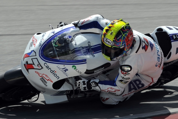 Karel Abraham na ducati během testování v Sepangu.