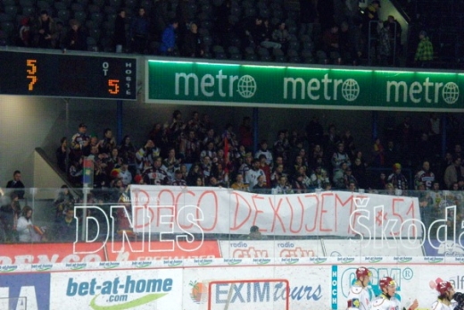 Fanoušci Sparty na Jiřího Vykoukala nezapomněli.