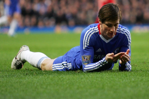 Fernando Torres v prvním zápase za Chelsea.